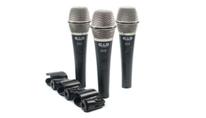 CAD 3 Pack of D32 Supercardioid Dynamic Vocal Microphone with on/off Switch