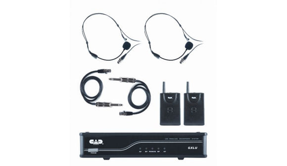 CAD UHF Wireless Dual Bodypack Microphone System K/L Frequency Band